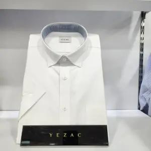 [예작]예작YJ3MBR200 솔리드 카라배색 스넵버튼 일반핏 반팔셔츠_SC