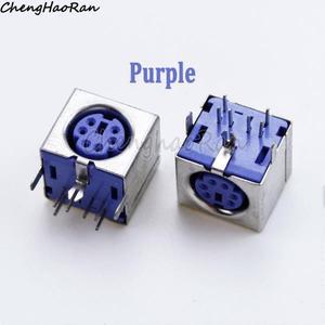 PS2 마우스 소켓 용 호환 키보드 암 잭용 호환 5개 6핀 보라색 녹색 검정색 커넥터