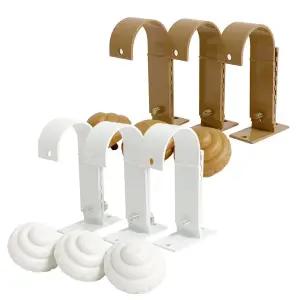 2단 알미늄 커튼브라켓 (K-354) 35mm 길이조절 봉커튼 봉켓 부속 부자재 고정 세트 이조절 이형 설치