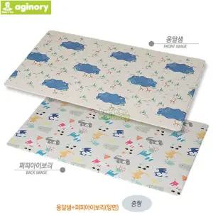 아기노리 놀이방매트 옹달샘 퍼피아이보리 (양면) (중형) PVC 거실 충격지 아이