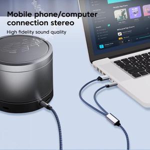 2 in 1 Aux 오디오 케이블 USB C/라이트닝-3.5mm 잭 휴대폰 차량 스피커용  변환