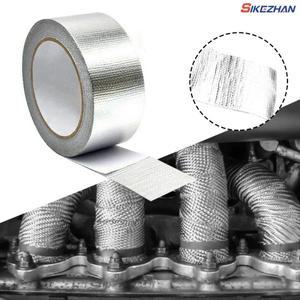 배기관 절연 테이프 열 매니폴드 다운파이프 고온 붕대 알루미늄 호일 랩