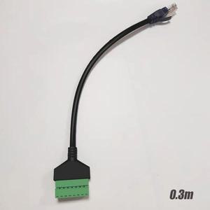 RJ45 이더넷 남성 8핀 AV 터미널 나사 어댑터 변환기 블록 플러그 케이블 CCTV DVR Camera30/20cm