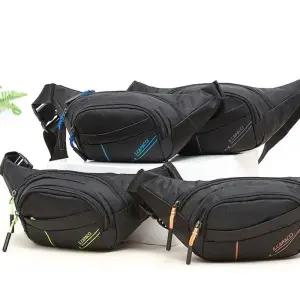 [옷자락]남자 스트릿패션 형광끈 지퍼 크로스 미니 힙색