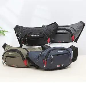 [옷자락]남성 캐주얼 지퍼 수납 운동 바디핏 크로스 힙색