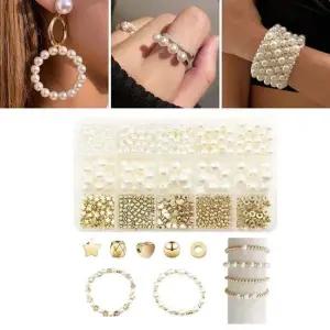 [무료배송] 비즈공예 진주 부자재 15종세트 팔찌 목걸이 만들기