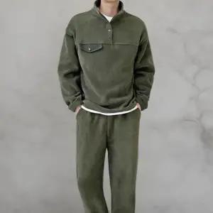 [다잇템]남성 폴라넥 맨투맨 조거바지 플리스 보온 세트