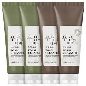 우유에빠지다 밀크폼 폼클렌징 대용량 220ml 4개 딥클렌징 세수 세안 클렌저 밀크