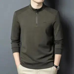 코아픽샵 남성용 캐주얼 키작남 맨투맨 반집업 긴팔 티 봄가을 트렌드 상의 차이나 꾹3