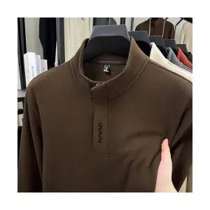 코아픽샵 남자 키작남 맨투맨 트렌드 면 반집업 차이나 봄가을 캐주얼 긴팔 상의 꾹3