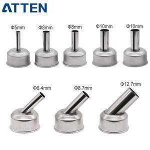 Atten ST-862D BGA 재 작업 스테이션 교체 팁 용 45도 구부러진 곡선 히트 건 노즐 슬리브 스트레이트 사이