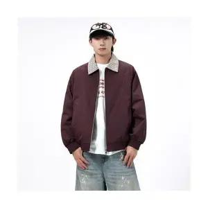 올요아 남자 키작남 하프 코트 재킷 가을 체크 칼라 캐주얼 꾹3