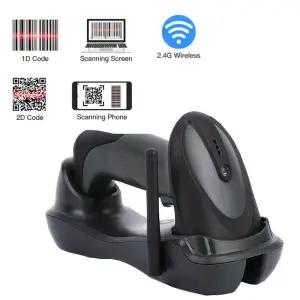 무선 스마트 바코드 리더 스탠드 포함 433MHZ QR 코드 스캐너 블랙 USB A4 모바일 화면 수리 기계 주식