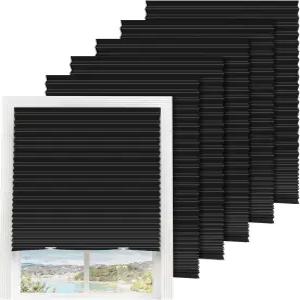 6팩의 윈도우용 임시 블라인드 쉽게 자르고 설치할 수 있는 쉐이드 36인치 x 72인치 L 12개의 클립이 종이