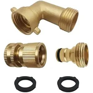 솔리드 황동 정원 호스 어댑터 3/4 인치 90 도 엘보 커넥터 및 퀵