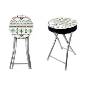 간이의자 원형 접이식 가벼운 야외용 스툴 (인디언)