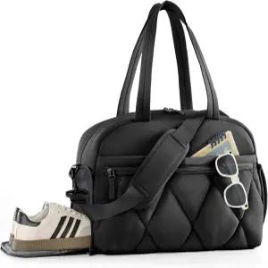 여성용 레크스스프링 여행용 더플백 - 신발 수납공간과 젖은 포켓이 있는 짐 가방 주말용 캐리온