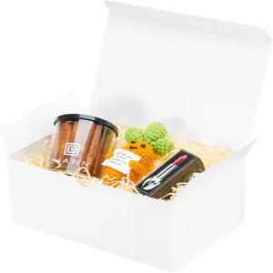 유니코팩 9x6x4 선물 상자 뚜껑이 있는 흰색 생일 결혼식 신부 들러리 프로포즈 발렌타인 홀리데이