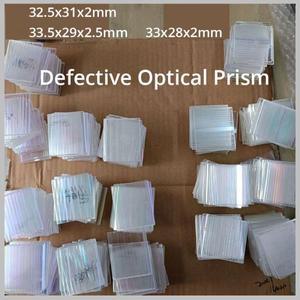 200pcs 직사각형 프리즘 디크로익 스테인드 글라스 광학 실험 기구 홈 데코 DIY 디자인