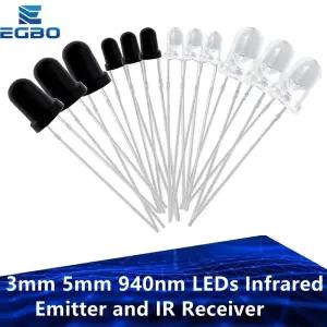 LED 적외선 이미터 및 IR 리시버 다이오드 아두이노용 301A 10 쌍 3mm 940nm