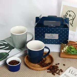 로얄보덴 딥컬러 (1BOX 머그 그레이) 2P 20개) (블루 집들이 자취 컵 생일 신혼 답례품 선물