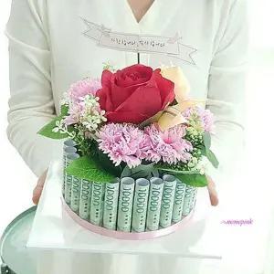 카네이션 박스 부모님 생신 플라워 용돈 어버이날 어버이날용 돈박스efg153