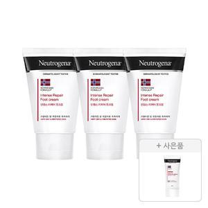 뉴트로지나 인텐스 리페어 풋크림 56g, 3개 + 증정(에멀젼 88ml, 1개)