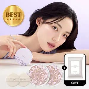 (40%+7%묶음/+클렌징티슈)에이지투웨니스 디오리진 에센스 팩트 라벤더라떼 본품+리필