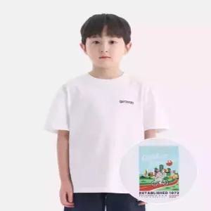 [아웃도어 프로덕츠 키즈]백그래픽 반팔티셔츠 (오프 화이트) OD262ISS06_OWH