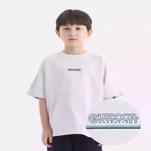 [아웃도어 프로덕츠 키즈]백그래픽 오버핏 반팔티셔츠 (멜란지 화이트) OD262ISS10_MWH