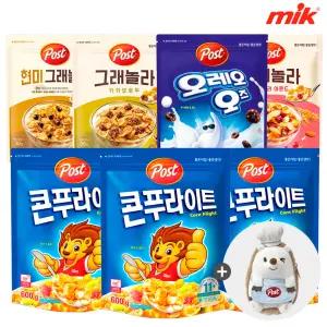 [25%중복쿠폰]포스트 콘푸라이트 600g x 3개+크리치오키링 [코코볼/아몬드/그래놀라/간식/골든