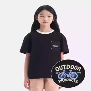 [아웃도어 프로덕츠 키즈]포켓 반팔티셔츠 (블랙) OD262ISS07_BLK