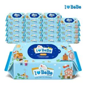 [아이러브베베] 블루 80매 20팩 리필형 아기물티슈