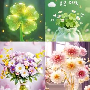 보석자수나라 보석십자수 비즈 큐빅 구슬 원단형 캔버스형 액자형 대형 자수