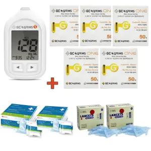녹십자 혈당측정기 풀세트 시험지250개+당뇨측정기세트+사혈침200개+알콜솜200개 당뇨체크기 혈당체크기