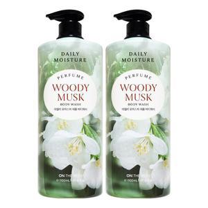 온더바디 데일리 모이스처 퍼퓸 바디워시 우디 머스크향 1100mL x 2개