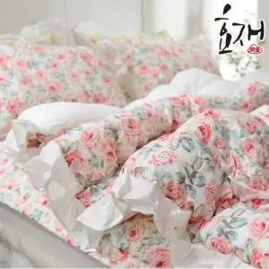 미추 광목 프릴 옥수수솜 차렵이불 베개세트 Q) 가방포장 by효재