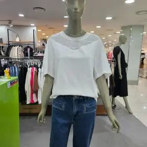 시슬리/애플아울렛/라운드넥 배색 티셔츠 SATS04341