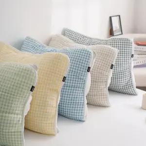 (2장)스잠 국내산 엔딩체크 교체편한 밴딩 베개커버 3050 4060 5070/사계절 여행용 휴대용