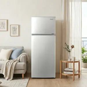 [캐리어씨알케이]캐리어 207L 메탈실버 소형 2도어 일반냉장고 CRF-TD207MDA