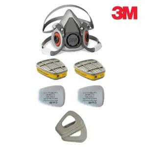 3M 6200+6003+5N11+501/마스크 세트 페인트 농약 레진 청소 락스 작업