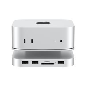 위즈플랫 M470 PRO 맥미니 M4/M4 PRO 전용 도킹스테이션 USB허브 HDMI 4K60Hz M.2 외장SSD 2TB