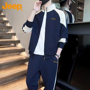JEEP 남성 봄 캐주얼 루즈핏 트레이닝복세트