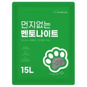 스마일 먼지없는 대용량 벤토나이트 고양이 모래 15L 1개