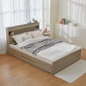 현대의료기 베르디 퀸침대 LED 수납침대 흙침대