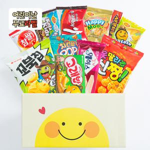 스마일 대형 종합 손잡이 11종 과자 선물 꾸러미  학교 기관 회사 단체 유치원  답례 선물세트