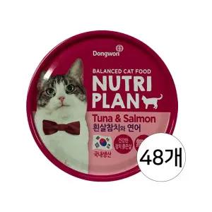 동원 뉴트리플랜 흰살참치와 연어 160g 48개 / 고양이캔 습식캔