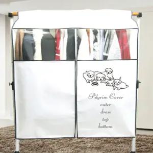 필그림 국산 부직포 행거커버 빅 드레스 옷커버 (92cm) - 강아지 디자인(화이트)