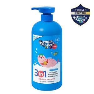 [포멀비] 키즈 3in1 올인원 샴푸 바디워시 딸기향 1,000ml