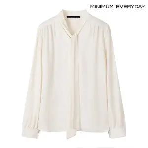 [미니멈][미니멈 에브리데이]타이넥 셔링 긴팔 블라우스 (EB3BA022D)